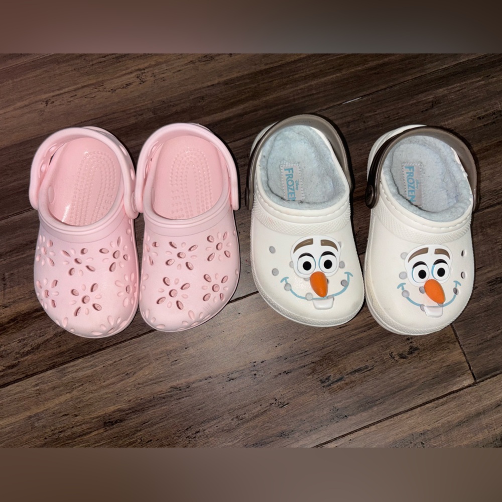 CROCS Kids Slippers - Pink and Cream